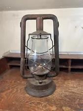 Dietz Royal Tubular Lantern Barn Kerosene Lamp Heavy Pitting FOR PARTS Or Disp