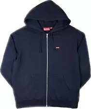 Supreme small box logo zip up hoodie hooded sweatshirt navy S SS21