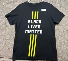 Black Lives Matter T-Shirt Black Short Sleeve Size M