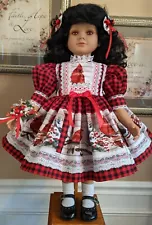 CHRISTMAS CARDINALS 5 Pc. Dress for 23" My Twinn Doll/Clothes By Rose