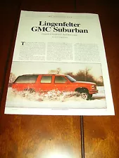 1994 CHEVROLET GMC SUBURBAN LINGENFELTER 605 C.I. ORIGINAL ARTICLE