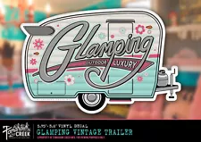 Glamping - Vintage Trailer Decal - Camping - RV - Camper - Shasta Trailer Retro