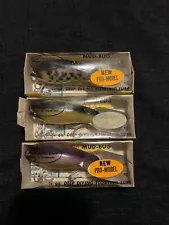 (3) Fred Arbogast Mud-Bug Fishing Lures