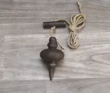 Vintage collectible iron Miniature plumb bob leveling tool salvage rustic Tool