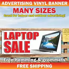 LAPTOP SALE Advertising Banner Vinyl Mesh Sign Electronics Store Computer Phones