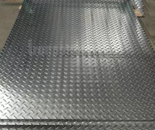 4' x 8' Aluminum Diamond Plate Sheet 0.04in Thick Polished - Trailer, RV Garages