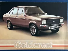 The Ford Escort Goldcrest Range Car Sales Brochure Sheet 1980 Frameable