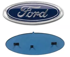 9 inch Blue Chrome Oval Emblem For Ford 2005-2014 F150 Front Grille/Tailgate