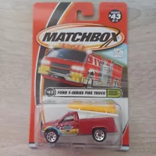 Matchbox 1/64 Diecast #43 MB FD Red Ford F-Series Fire Truck