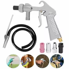 Air Sandblasting Gun Kit w/ Siphon Feed Nozzles & Pipe Sandblaster Sand Blaster