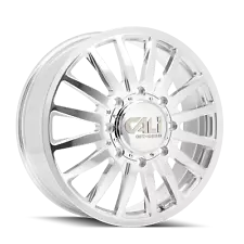 22 inch 22x8.25 CALI OFF-ROAD SUMMIT DUALLY POLISHED wheels rims 8x210 +115