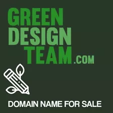 Green Design Team .com Domain Name For Sale. Startup Business Eco Company