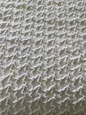 VINTAGE White Chenille Raised With Zig Zag Full Size 86” Length X 53” Across