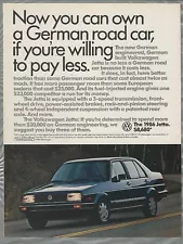 1986 VOLKSWAGEN JETTA GLI advertisement, VW Jetta sedan