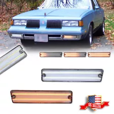 Clear Switchback LED DRL Turn Signal Lights For 81-88 Oldsmobile Cutlass Supreme (For: More than one vehicle)