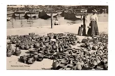 BARBADOS ~ LOCALLY MADE POTTERY FOR SALE ON DISPLAY, JOHNSON PUB ~ 1910s