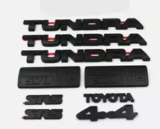 For 2007-2013 Toyota Tundra Matte Black Badges tailgate 9 PCS Overlay Emblem