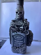 Mixed media jack daniels empty bottlev1 litre biker theme