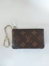 Authentic Louis Vuitton Monogram Pochette Key Pouch LV brown