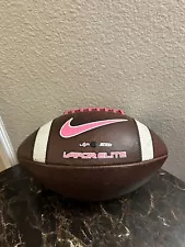 Nike Vapor Elite Pink Game Prepped & Mudded Football NFHS Stamp