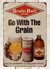 1979 Grain Belt Beer metal tin sign indoor wall dorm room wall decor