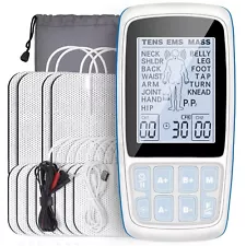 Electronic TENS EMS Unit Muscle Stimulator for Pain Relief Therapy, FDA Cleared