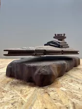 Wooden Star Destroyer (Walnut ship, Peruvian Walnut Base, Magnetic Levitation)