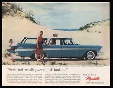 1957 PLYMOUTH Suburban Station Wagon Classic Car Original AD