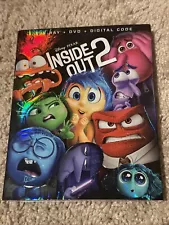 NEW! Inside Out 2 w/ Slipcover Blu-ray + DVD + Digital Code / USA Seller!