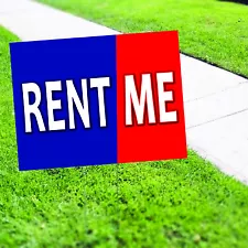 Rent Me Yard Sign With Stake Outdoor Car Home Office For Rent Coroplast Sign