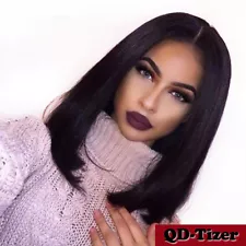 Short Bob Full Lace Wig Baby Hair Brazilian Straight Lace Front Human Hair Wigs