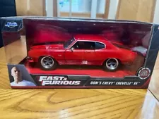 JADA FAST AND THE FURIOUS 1/24TH SCALE DOM'S CHEVY CHEVELLE SS! RED/BLACK 97193