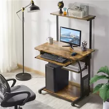 Home Office Computer Desk w/Printer Shelf and Keyboard Tray Studying Table Used