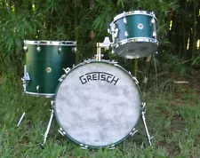 SPECIAL ORDER! GRETSCH USA BROADKASTER 22/12/16 DRUM SET in SATIN CARIBBEAN BLUE