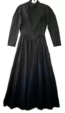 Victorian Edwardian Housekeeper Servant Mourning Dress Handmade Costume Size S