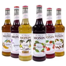 Monin Premium Flavored Syrups - 750ml Glass Bottles for Coffee, Soda and more!!!