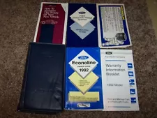 1992 Ford Econoline E150 E2350 E350 Owner Operator Manual XL Club XLT Chateau