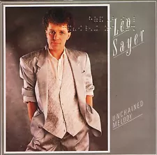 LEO SAYER unchained melody/heart for sale LEO 3 braille sleeve 1985 7" PS EX/EX