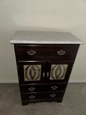 2 drawer wood file cabinet used