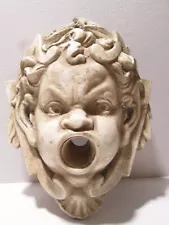 Angry Child Fairy face mold plaster concrete cement mold 6.5" x 8 x 3" Fountain