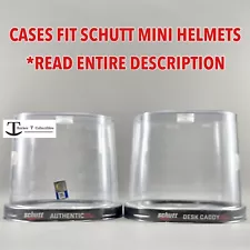 Lot(2) Schutt NCAA Mini Helmet Retail Display Empty Container Box Case Miniature