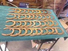 40 Used Steel Horseshoes No Nails, ALL FLAT.