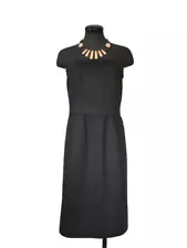 Marc Jacobs runway dress, vintage black cotton strapless dress, small SALE!