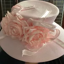 Pale Pink Floral Elegant Hat