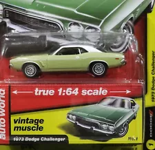 Auto World AW 73 1973 Dodge Challenger Vintage Muscle Car Collectible 1 of 2500