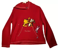 Winnie The Pooh Best Friends Hoodie Disney 100 Acre Collection Red Fleece Size L