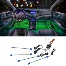 LEDGlow 4pc GREEN LED INTERIOR LIGHTING NEON GLOW UNDER DASH KIT w 9 INCH TUBES (For: Eagle)