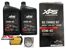 Sea Doo Spark Rotax 900 ACE XPS Engine Oil Change Kit with Filter Seadoo 9779485 (For: 2014 Spark 3 Up)