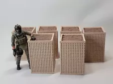 1/18 3d printed hesco barriers (X6)