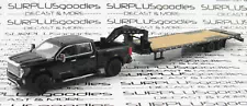 Greenlight Black 2022 GMC SIERRA 2500 2500HD DENALI Pickup w/Gooseneck Trailer